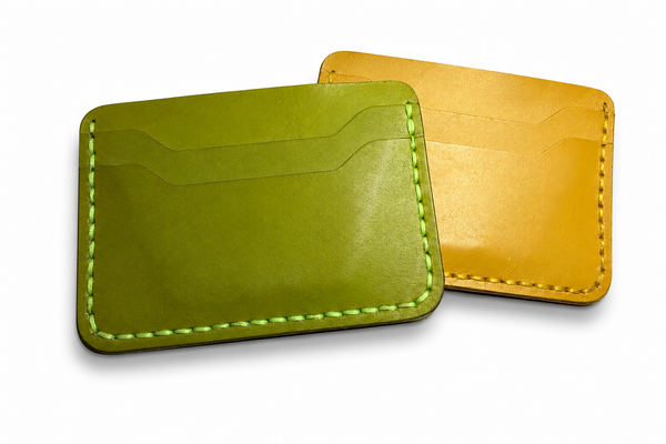 Slim Top Grain Cowhide Leather ID Card Holder – Minimalist Mini Wallet