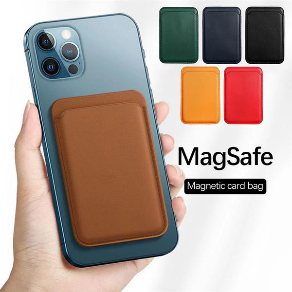 Orange MagSafe Magnetic Card Holder Wallet for iPhone | Dubai