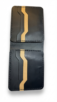 Brown Leather Bi-Fold Wallet for Men, 6 Card Slot 2 hidden and 1 cash pocket